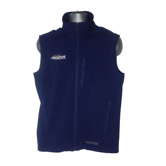 Marmot Other - Marmot Mens Approach Vest Medium Blue Full Zip Softshell LOGO READ!  gorpcore